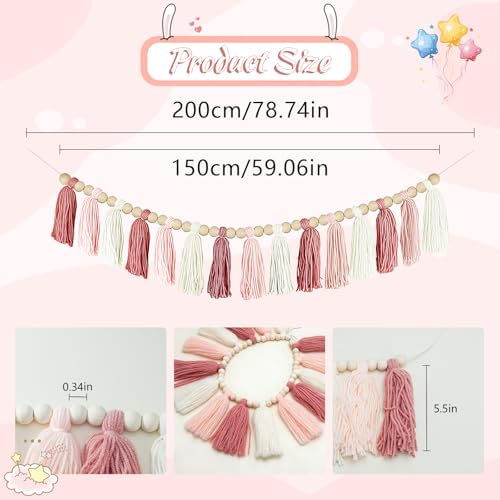 Boho Yarn Tassel Garland - Image 2