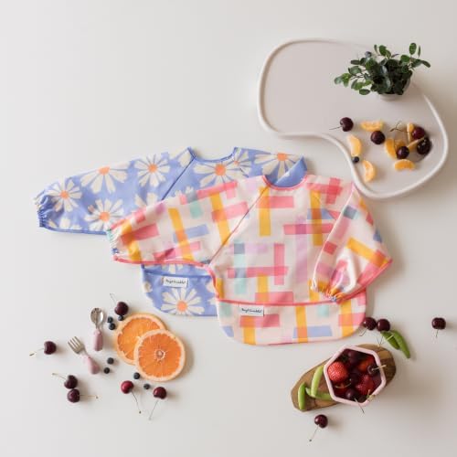 Tiny Twinkle Long Sleeve Bib for Babies&Toddlers|2-Pack Waterproof Smock Bib - Image 4