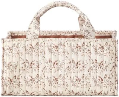 Diaper Caddy Organizer, Cute Floral Nursery Storage Basket, Soft Portable by Ankick