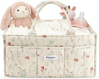 Quilted Floral Diaper Caddy Organizer, Nursery Storage Basket by Unknown