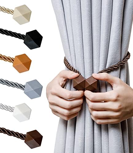 NazTur Magnetic Curtain Tiebacks, Curtain Ties, No-Drill Holdbacks by NazTur