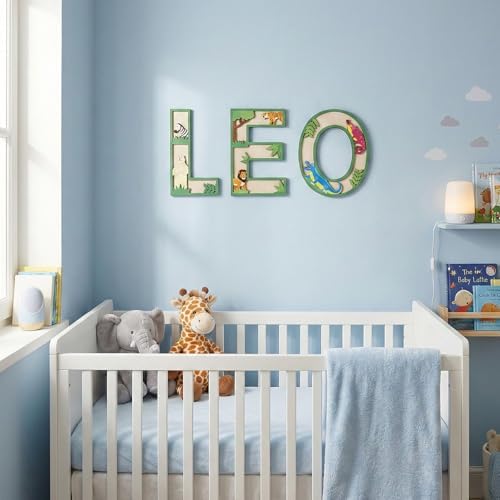 3D Layered Safari Nursery Wooden Letters - Image 2