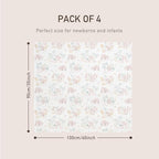 GLLQUEN BABY Muslin Swaddle Blankets 4Pk Receiving Blanket Large 35" x 40" - Image 5