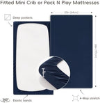 david's kids 3 Pack Mini Crib Sheets, Soft Breathable Premium Pack N Play Sheets - Image 5