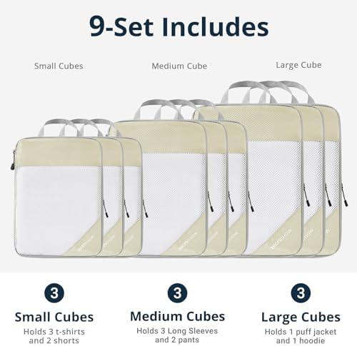 9 Set Compression Packing Cubes - Image 4