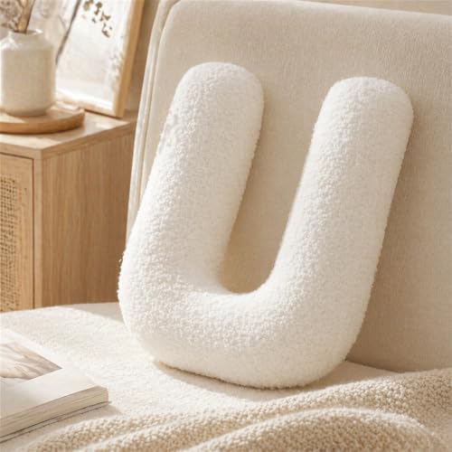 Letter Plush Pillow, Letter Hugging Throw Pillows, Decorative Initial Letter by Shapeazy