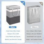 BlissTotes 3-Pack Laundry Basket, Collapsible Laundry Hamper - Image 3