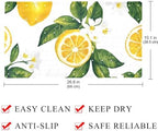Shower Mat Non Slip 26.8 x 15.1 Inches, Lemons Flower Bathtub Mat Shower Stall - Image 4