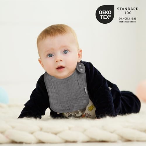 Muslin Baby Bibs for Drooling and Teething, Bibs for Boys Girls - Image 4