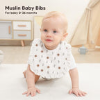 Bearmoss 8 Pack Muslin Baby Bibs - Image 3