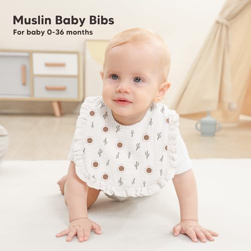 Bearmoss 8 Pack Muslin Baby Bibs - Image 3