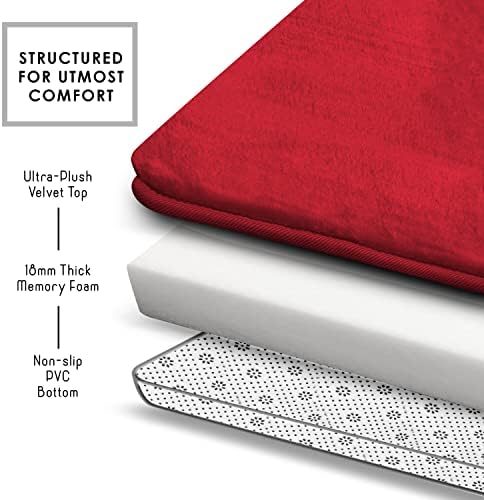 Clara Clark 2 Piece Bathroom Rugs, Velvet Memory Foam Bath Mat Set, Non-Slip - Image 5