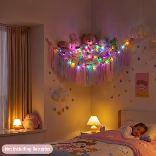 FIOBEE Stuffed Animals Net LED Light Toy Hammock - Image 4