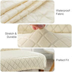 Genina Waterproof Dining Chair Covers Set of 4 Parsons Chair Slipcovers - Image 5