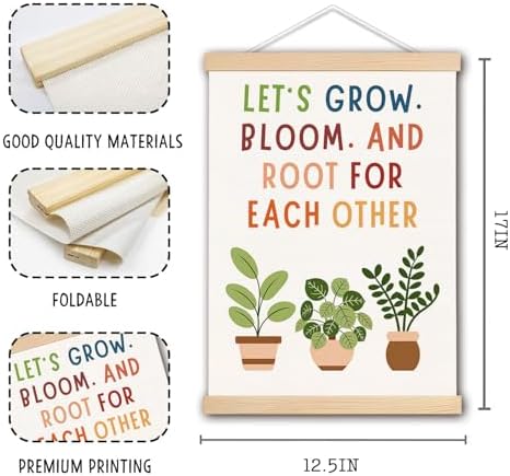 DNEULYR Motivational Wall Decor, Let's Grow Bloom and Root - Image 6