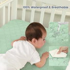 david's kids 2 Pack 52''x28'' Waterproof Crib Mattress Protector Pad Cover - Image 4