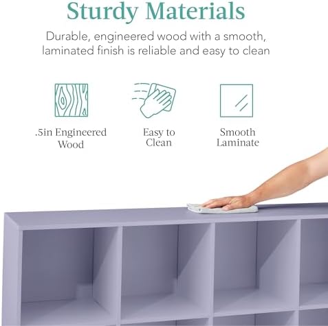 Best Choice Products Kids Bookcase 8-Cube Storage Organizer, 13.5in Shelf - Image 6