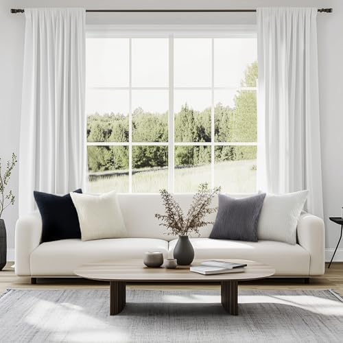 Topfinel 20x20 inch 4 Pack Black and White Decorative Throw Pillow Covers - Image 5
