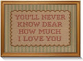 Vintage Gold Framed Nursery Wall Art Baby Love Quote Painting Canvas Prints by Unknown