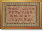 Vintage Gold Framed Nursery Wall Art Baby Love Quote Painting Canvas Prints by Unknown