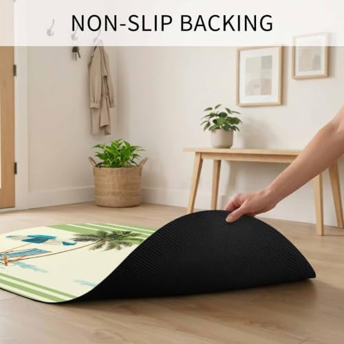 Diatomite Stone Bath Mat Summer Beach Umbrella Chair Oval Doormat Soft Non Slip - Image 6