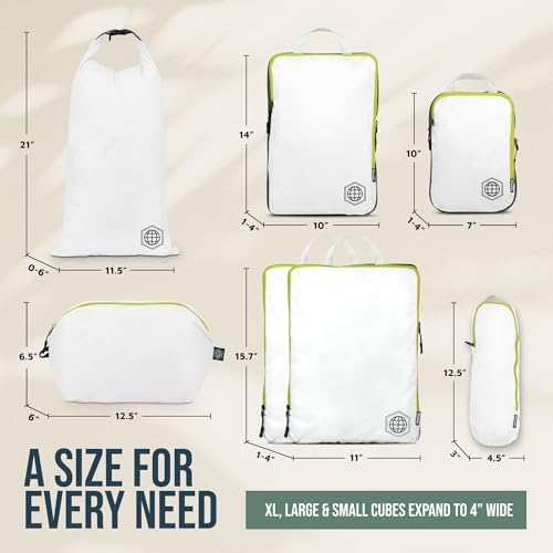 TRIPPED Travel Gear Large Compression Packing Cubes 7-Piece Set - Image 4