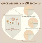 Girls Nursery Decor, Little Wildflower Pennant Hanger Banner - Image 6