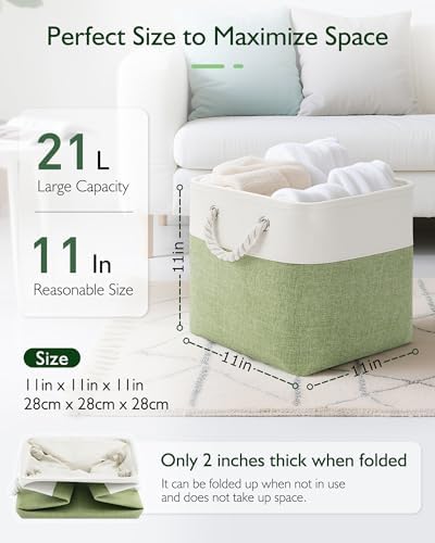 Patvingot 11-Inch Fabric Cube Storage Bins - Image 2