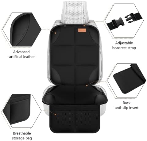 SMART ELF Car Seat Protector, Thickest Padding and Non-Slip Backing - Image 4