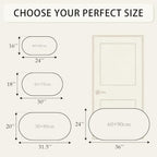 Diatomite Stone Bath Mat Summer Beach Umbrella Chair Oval Doormat Soft Non Slip - Image 2