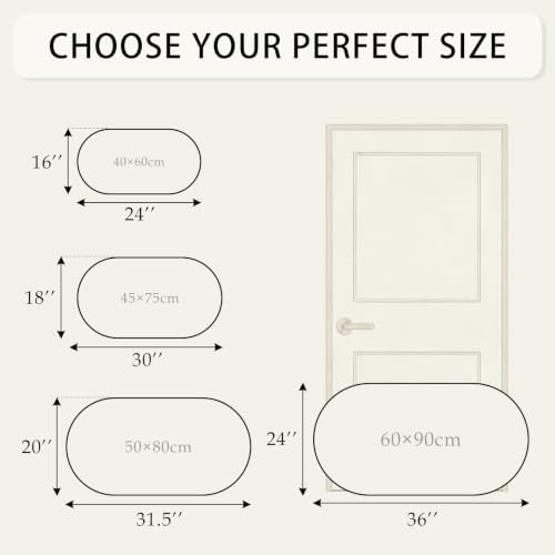Diatomite Stone Bath Mat Summer Beach Umbrella Chair Oval Doormat Soft Non Slip - Image 2