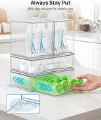 Vtopmart Clear Stackable Storage Drawers Set of 4, Baby Bottle Organizer - Image 7