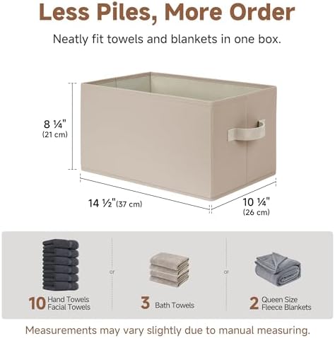 StorageWorks Closet Storage Bins, Light Brown - Image 6