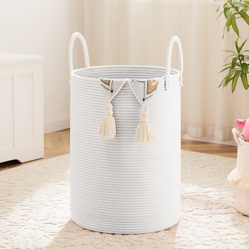 Artfeel Laundry Basket, Woven Cotton Rope Laundry Hamper, 80L by Artfeel