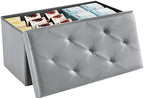 DUMOS 30 Inch Folding Storage Ottoman Bench, Large Hidden Storage Chest by DumosLifestyle