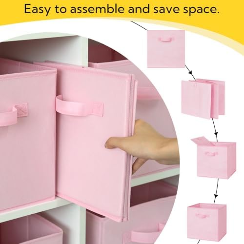 Cupic Cupid 10-Pack 11x11 Collapsible Storage Cubes, Fabric Bins - Image 4