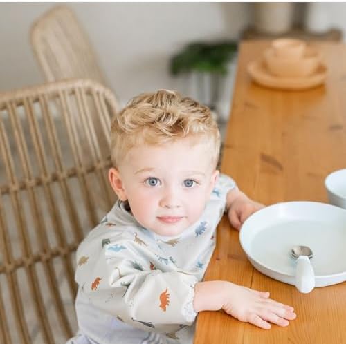 Tiny Twinkle Long Sleeve Bib for Babies & Toddlers | Waterproof Smock Bib for - Image 3