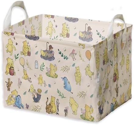 Winnie baby Stuff，Winnie Storage Nursery Basket, Large squarecanvas Laundry by ZsaTuiy