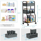 3-tier Baby Diaper Caddy Organizer and Storage Cart - Image 2