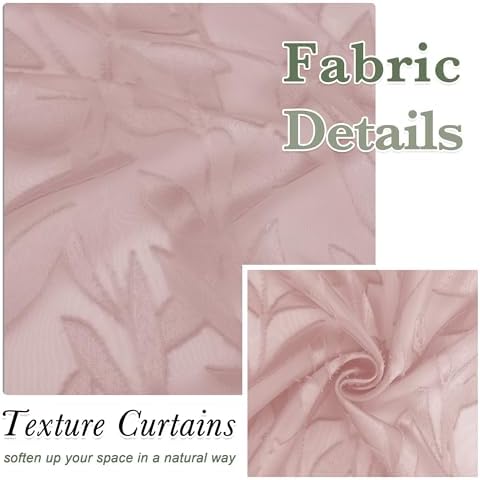 Lecloud Leia Blush Pink Sheer Valances - Image 7