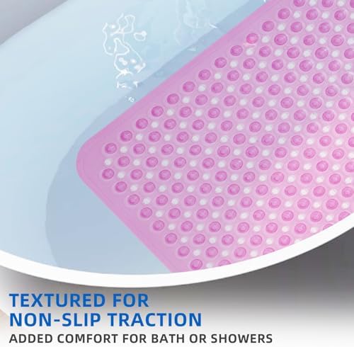ZHICHENG Bath Tub and Shower Mats, Non-Slip 39 x 16 Inch Extra Long Bath Mat - Image 4