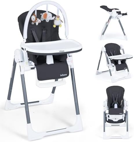 INFANS High Chair for Babies and Toddlers, Foldable Highchair by INFANS