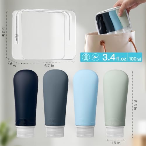 INSFIT Travel Bottles for Toiletries, TSA Approved 3oz Travel Size Containers - Image 2
