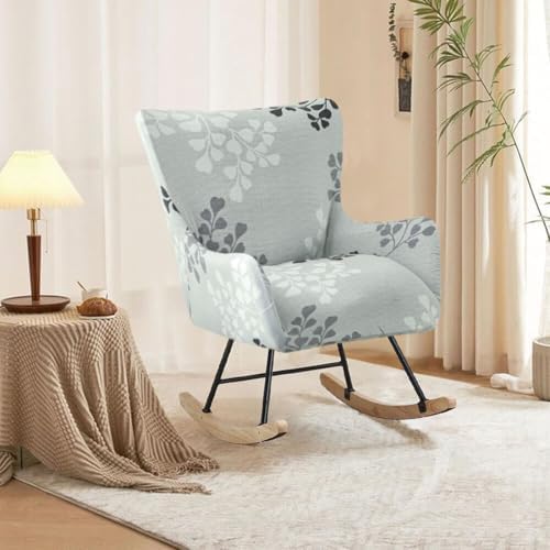 Nursery Rocking Chair Cover Stretchable Glider Chairs Cover Slipcovers Printed - Image 2