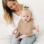 MairMore Muslin Baby Bibs, Ruffle Edge Drool Bibs - Image 4