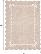 GarveeHome Scalloped Bow Rug 5x7 Washable Camel Rug - Image 2