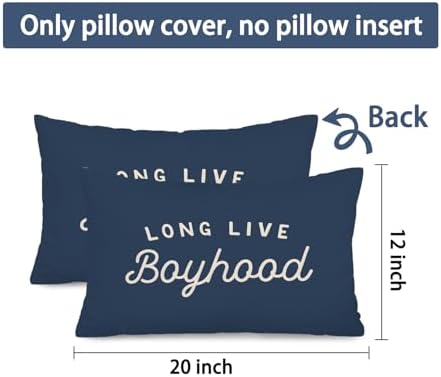Boys Room Decor 12x20 Pillow Cover, Kids Playroom Decor, Long Live Boyhood - Image 7