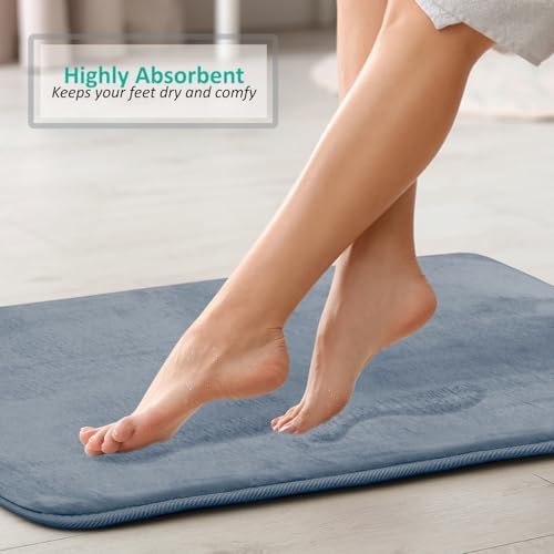 Clara Clark Bathroom Rugs, Velvet Memory Foam Bath Mat, Non-Slip Bath Rugs - Image 6