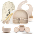BPA-Free Non-Toxic Silicone Baby Feeding Set – Suction Plate, Bib & Cup – by SofiAl