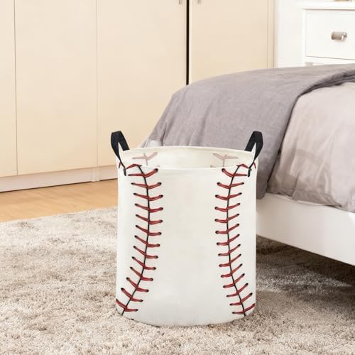 ESSME Ball Laundry Basket, Baseball Hamper Collapsible Canvas Waterproof - Image 3